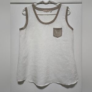 Soft Surroundings NWOT Linen Metallic Tank
